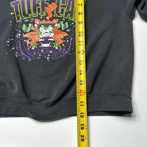 Vintage Santee Arctic Cat Tuff Cat Snowmobile Black Sweatshirt Size Kids Medium - Picture 9 of 13
